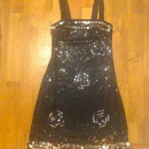 Black & Silver Sequin Dress